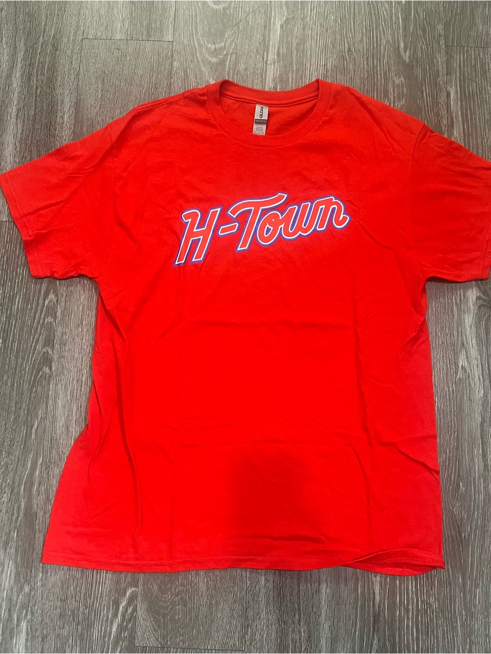Houston Rockets Gildan Red H-Town Graphic Promotional Tshirt